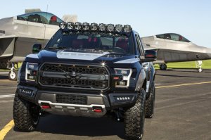 Ford Raptor LED Light Bar - Overhead - KC HiLiTES - Pro6 Gravity 9-Light Combo - Black - `15-`20